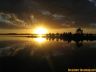 Couché de soleil sur le lac de Lacanau Océan